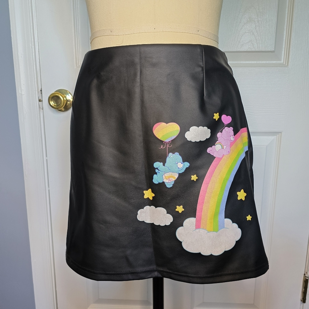 Medium Dolls Kill x Care Bears Faux Leather skirt